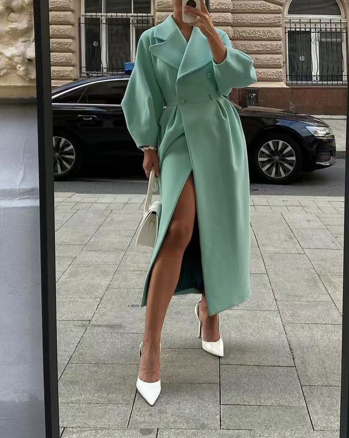 Trench Coat Damen mit elegantem Schnitt und markanten Details - 2 - Jasminaboutique.com