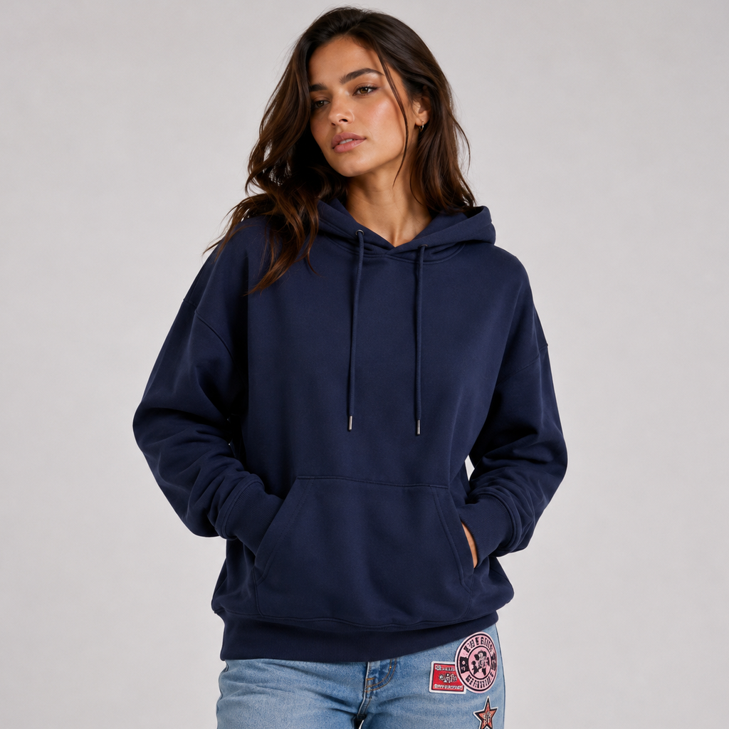 Hoodie Damen mit lässigem Schnitt und auffälligem Detail - 2 - Jasminaboutique.com