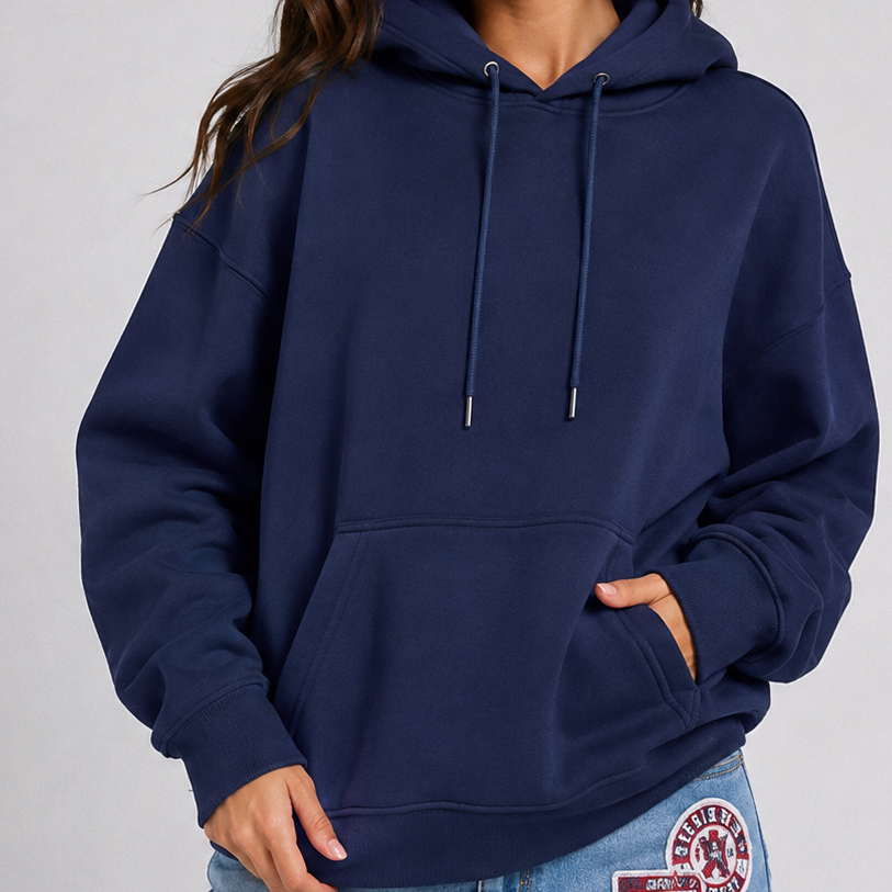 Hoodie Damen mit lässigem Schnitt und auffälligem Detail - 3 - Jasminaboutique.com