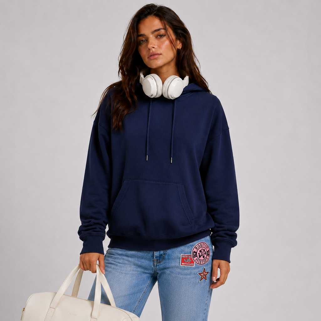 Hoodie Damen mit lässigem Schnitt und auffälligem Detail - 5 - Jasminaboutique.com