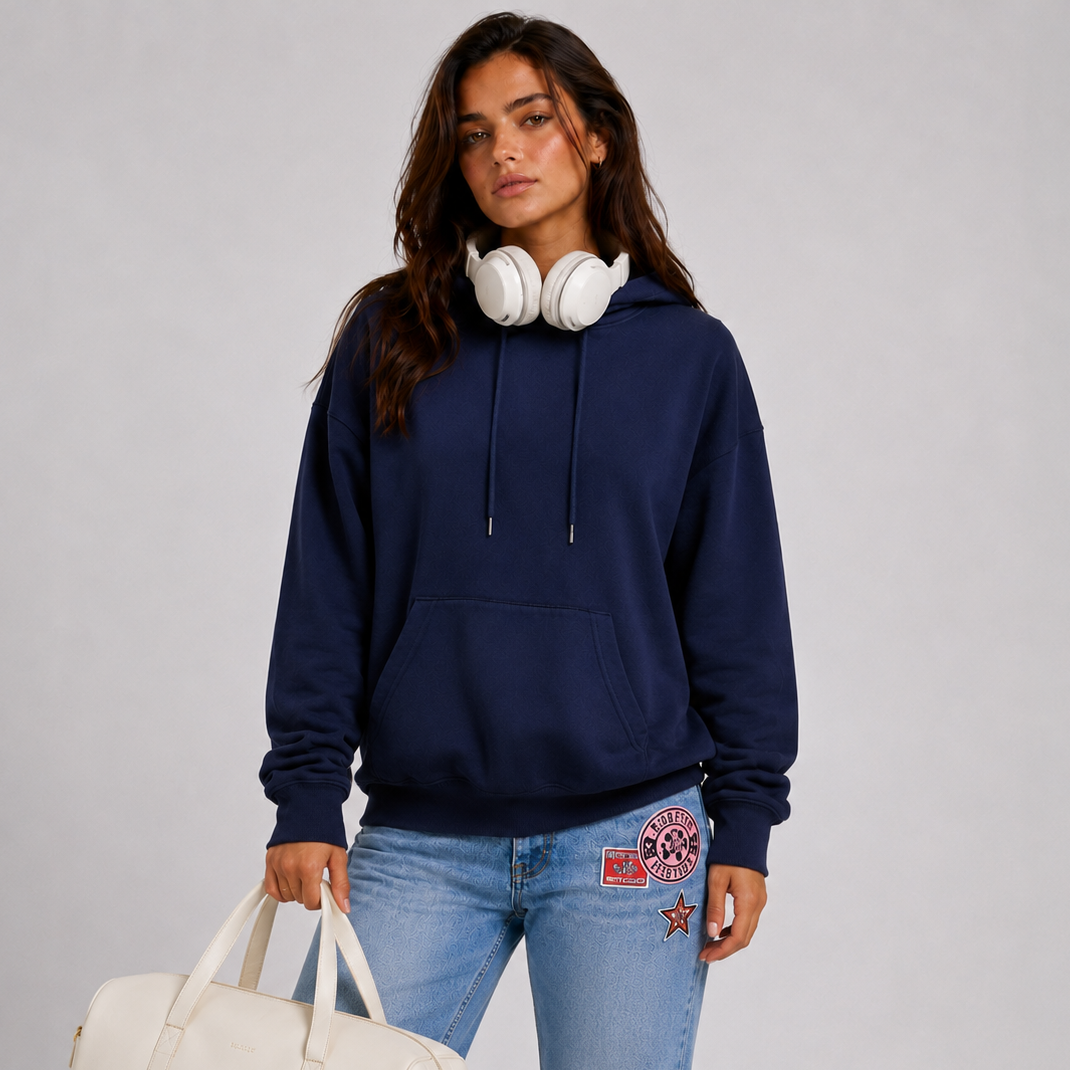 Hoodie Damen mit lässigem Schnitt und auffälligem Detail - 5 - Jasminaboutique.com