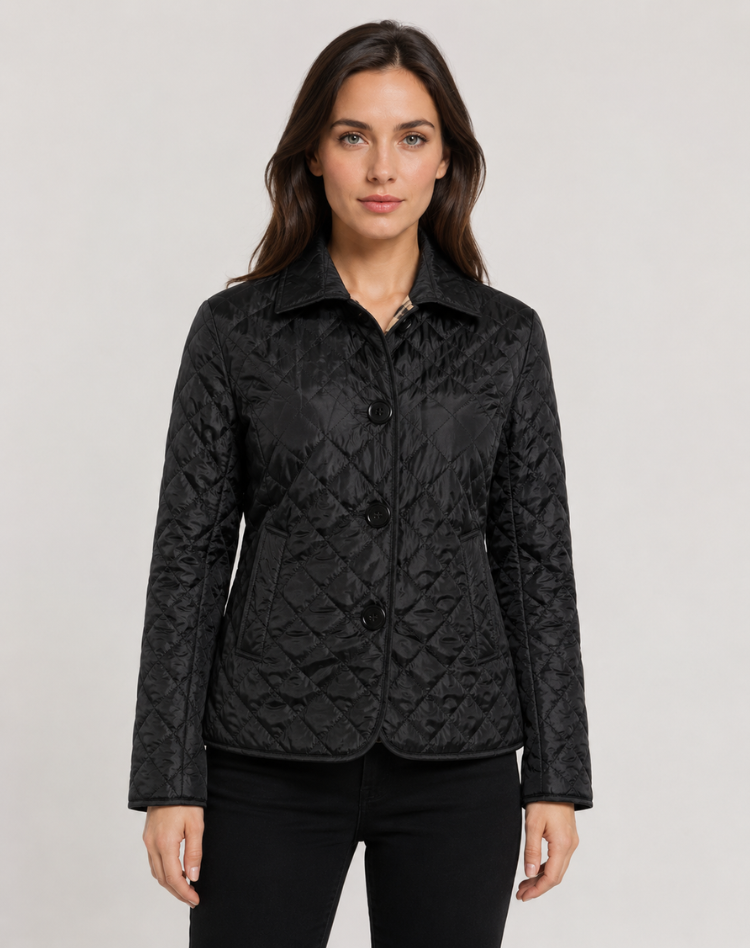 Damen Jacke mit klassischem Schnitt und elegantem Kragen - 1 - Jasminaboutique.com