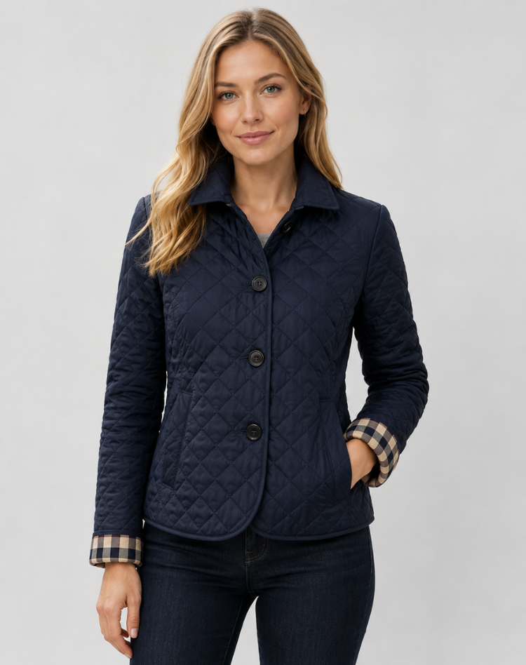 Damen Jacke mit klassischem Schnitt und elegantem Kragen - 7 - Jasminaboutique.com