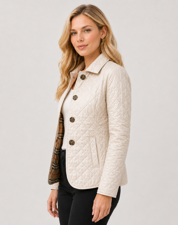 Damen Jacke mit klassischem Schnitt und elegantem Kragen - 15 - Jasminaboutique.com