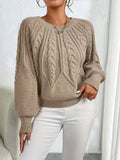 Pullover Damen mit strukturiertem Schnitt und puffigen Ärmeln - 2 - Jasminaboutique.com