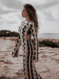 Maxikleid Damen mit weitem Schnitt und eleganten Details - 1 - Jasminaboutique.com