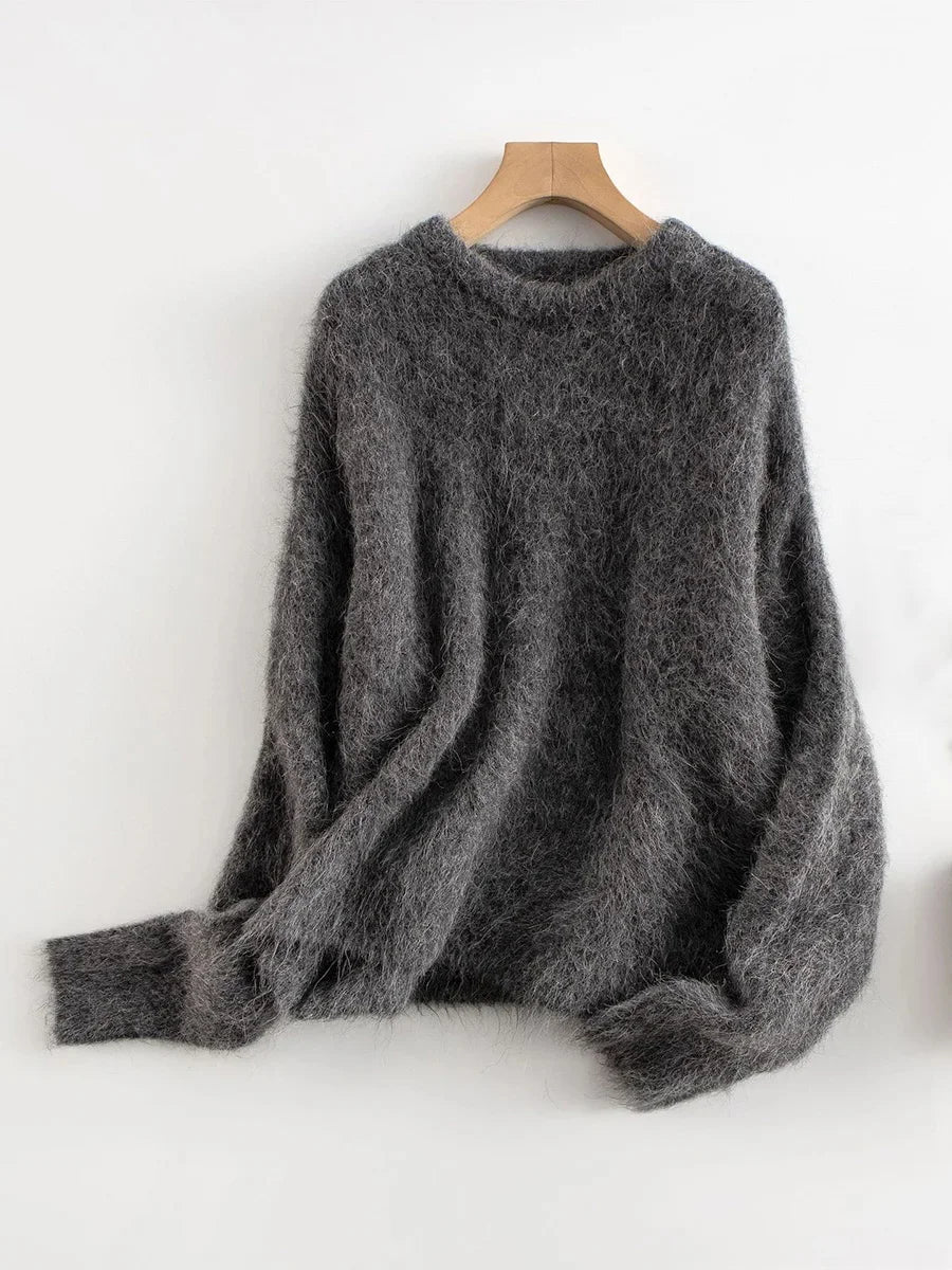 Pullover Damen mit Rundhalsausschnitt und lockerer Passform - 3 - Jasminaboutique.com