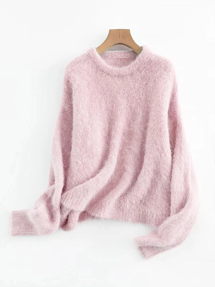 Pullover Damen mit Rundhalsausschnitt und lockerer Passform - 5 - Jasminaboutique.com