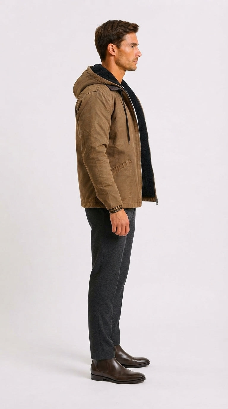Jacke Herren mit Kapuze und sportlichem Schnitt - 2 - Jasminaboutique.com