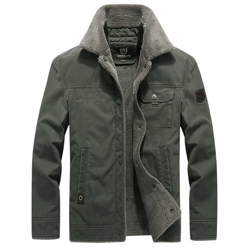Herren Jacke mit klassischem Kragen und praktischen Taschen - 6 - Jasminaboutique.com