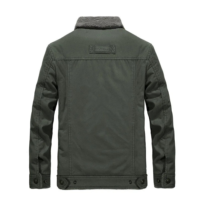Herren Jacke mit klassischem Kragen und praktischen Taschen - 7 - Jasminaboutique.com