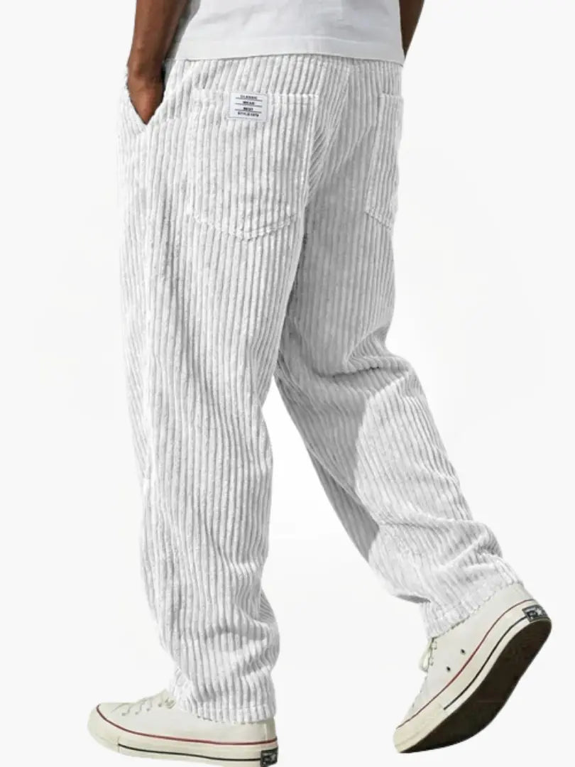 Herren Hosen aus Cord mit lockerer Passform und praktischen Taschen - 6 - Jasminaboutique.com