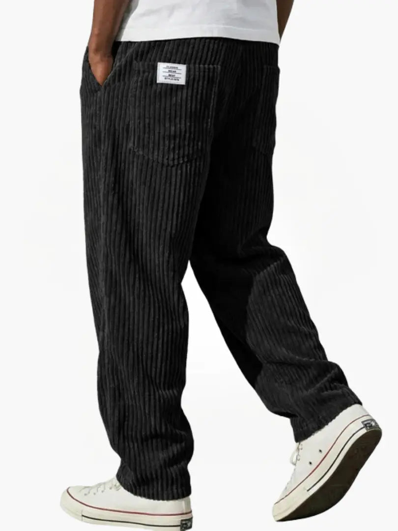 Herren Hosen aus Cord mit lockerer Passform und praktischen Taschen - 7 - Jasminaboutique.com