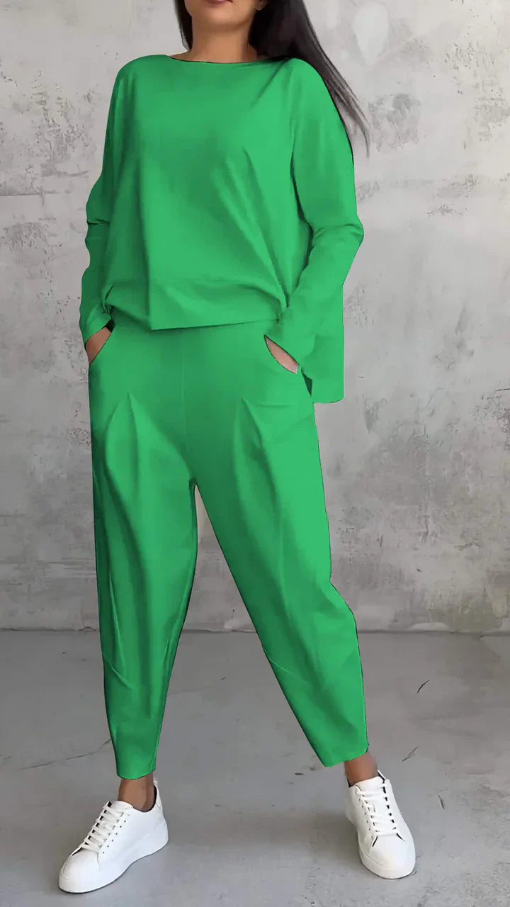 Zwei-Teiliges Outfit Damen mit lässigem Schnitt und bequemer Passform - 4 - Jasminaboutique.com