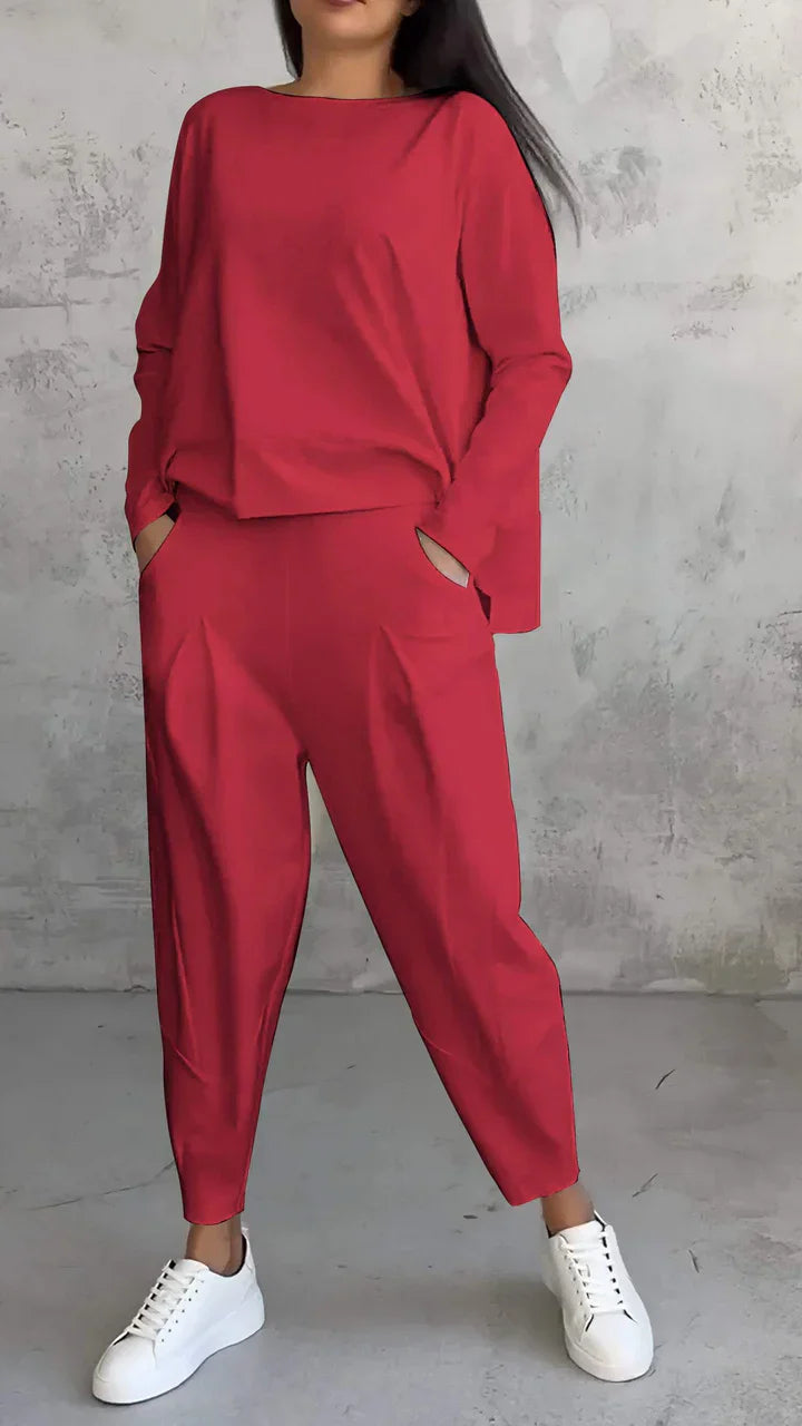 Zwei-Teiliges Outfit Damen mit lässigem Schnitt und bequemer Passform - 6 - Jasminaboutique.com
