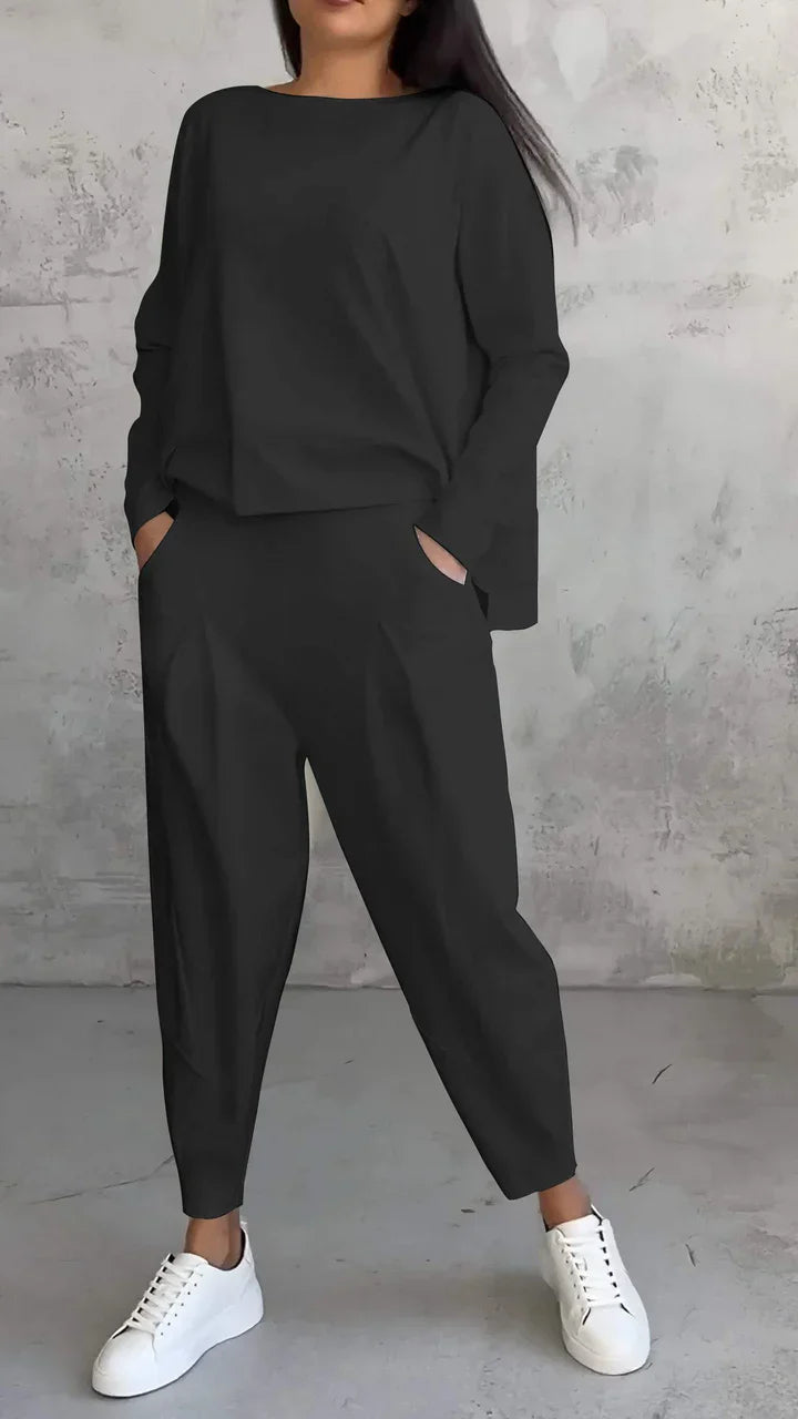 Zwei-Teiliges Outfit Damen mit lässigem Schnitt und bequemer Passform - 7 - Jasminaboutique.com