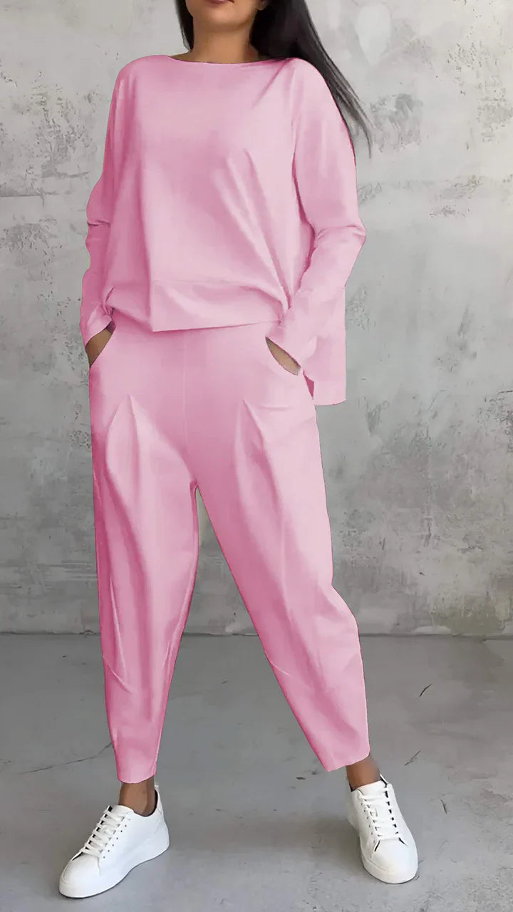 Zwei-Teiliges Outfit Damen mit lässigem Schnitt und bequemer Passform - 8 - Jasminaboutique.com