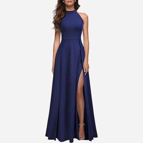 Abendkleid Damen mit hohem Schlitz und elegantem Schnitt - 1 - Jasminaboutique.com