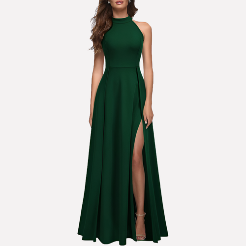 Abendkleid Damen mit hohem Schlitz und elegantem Schnitt - 2 - Jasminaboutique.com