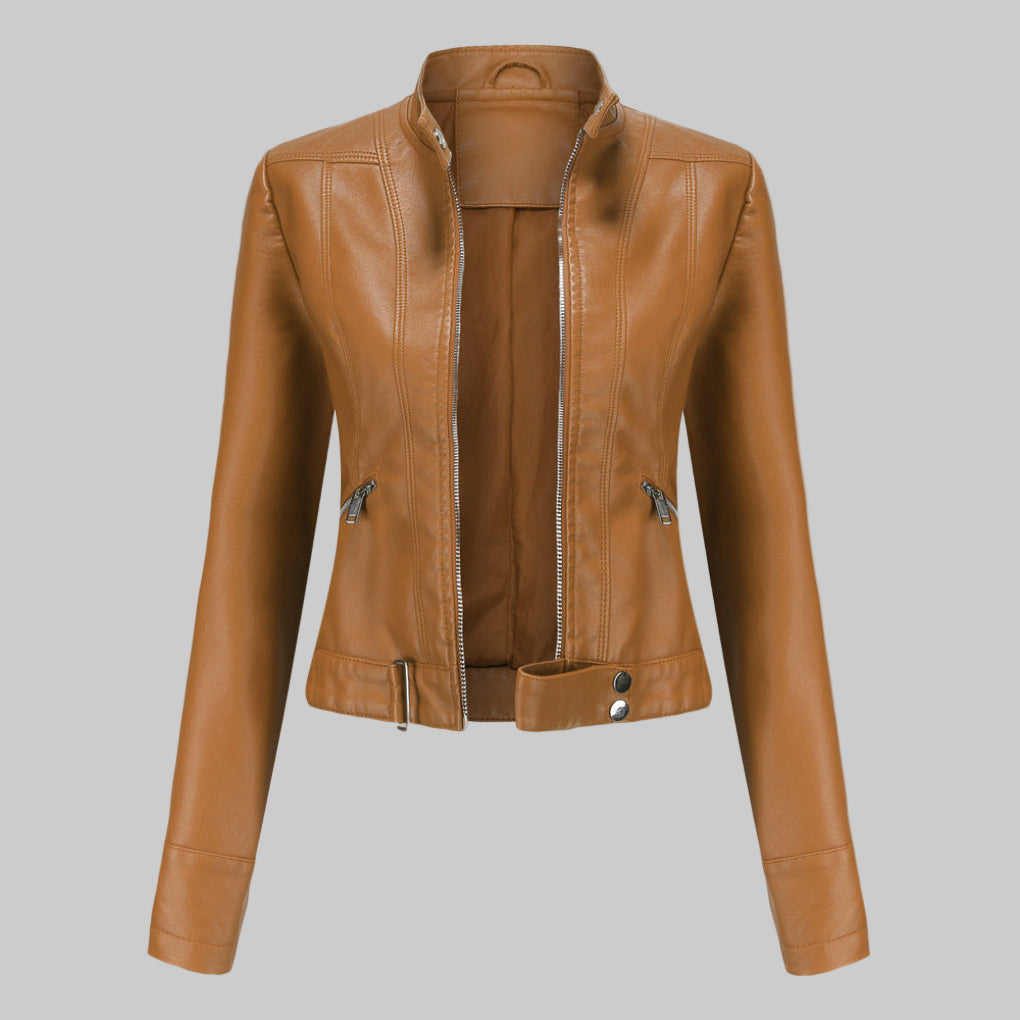 Damen Jacke mit Stehkragen und schmalem Schnitt - 2 - Jasminaboutique.com