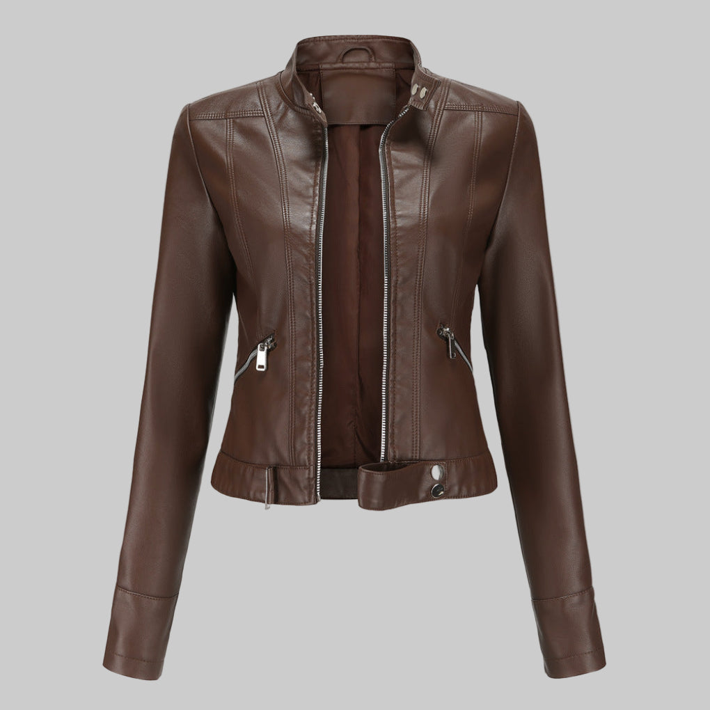 Damen Jacke mit Stehkragen und schmalem Schnitt - 3 - Jasminaboutique.com