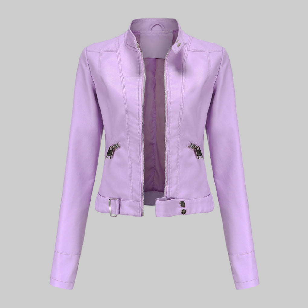 Damen Jacke mit Stehkragen und schmalem Schnitt - 4 - Jasminaboutique.com