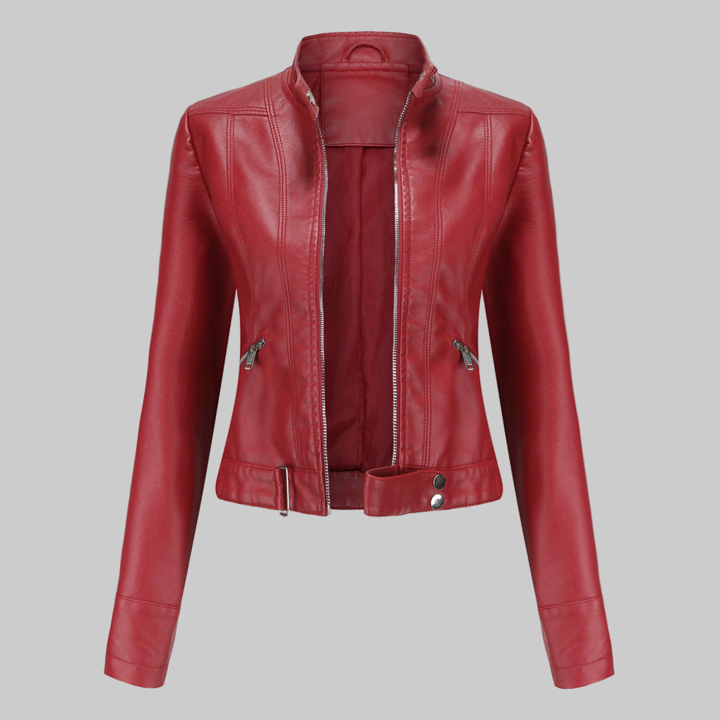 Damen Jacke mit Stehkragen und schmalem Schnitt - 5 - Jasminaboutique.com