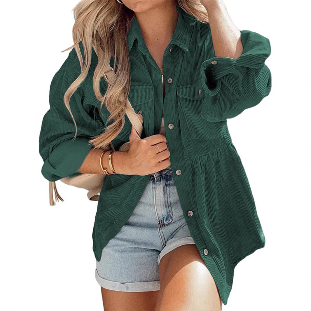 Oversized Jacke Damen mit Taillierung und Knopfverschluss - 5 - Jasminaboutique.com