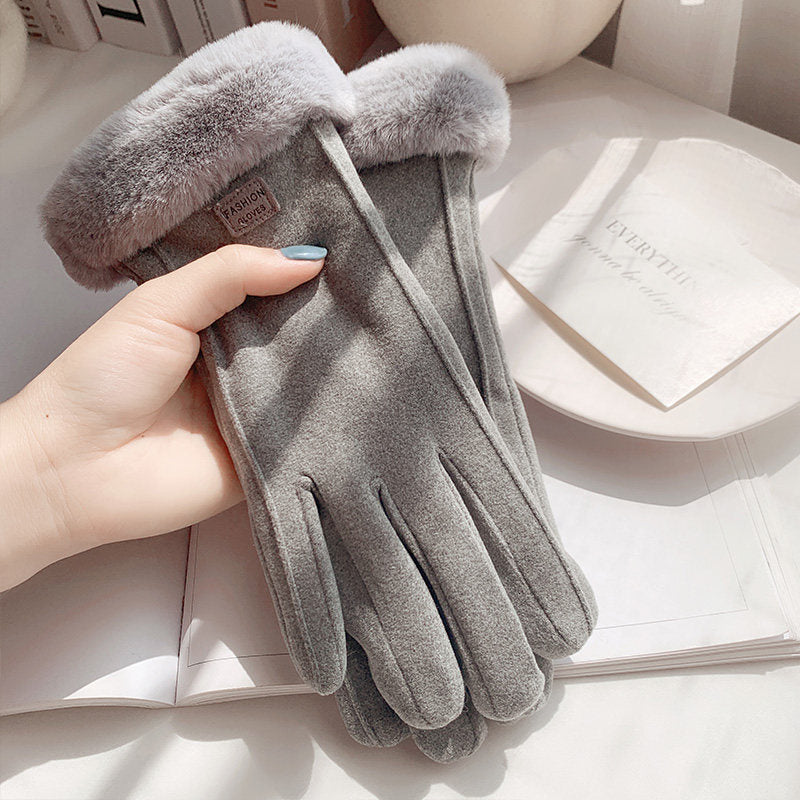 Handschuhe Damen mit Futter und Touchscreen-Funktion - 5 - Jasminaboutique.com