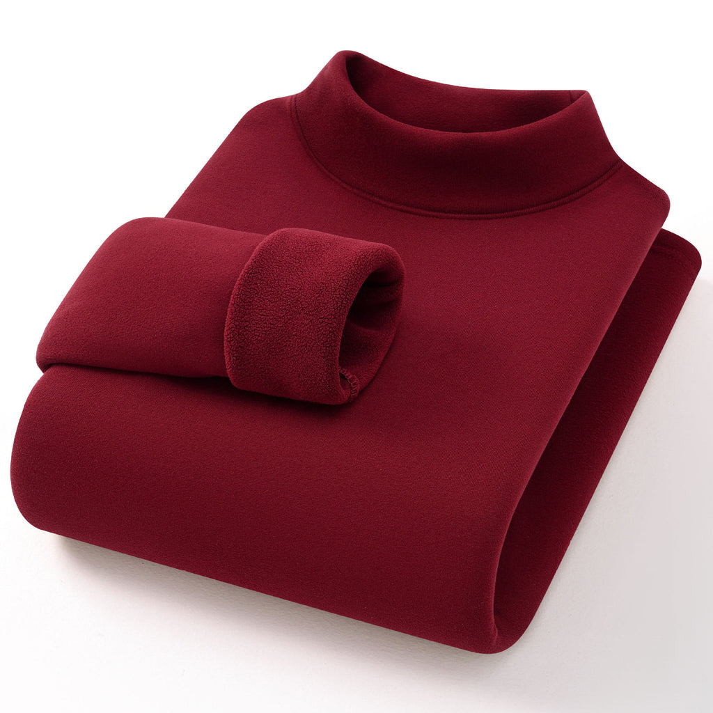 Langarm Pullover Damen mit Stehkragen und figurbetontem Schnitt - 5 - Jasminaboutique.com