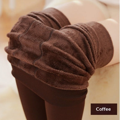 Leggings Damen mit Fleece-Innenfutter, cropped, in verschiedenen Farben - 2 - Jasminaboutique.com