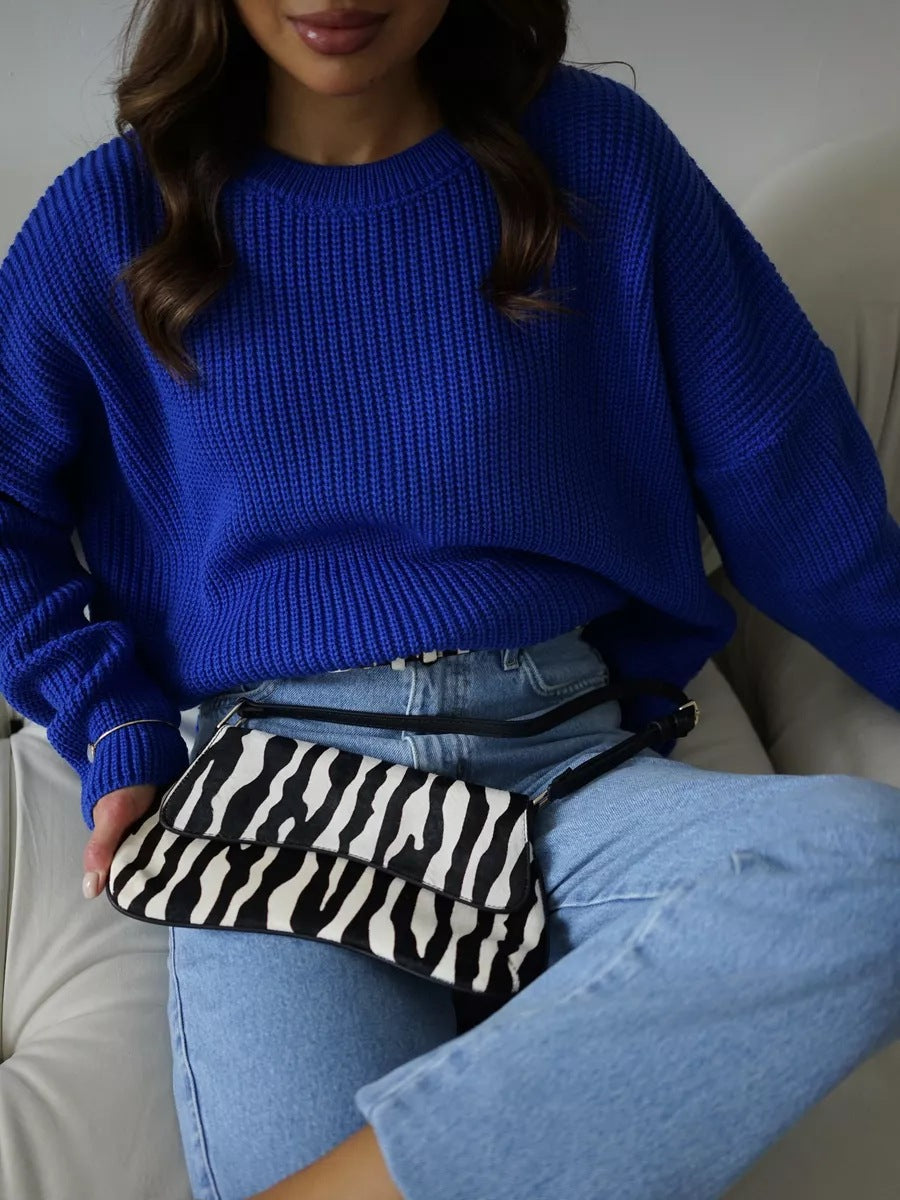 Pullover Damen mit Rundhalsausschnitt und lockerer Passform - 7 - Jasminaboutique.com