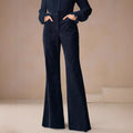Weite Hose Damen mit Hoher Taille und Eleganter Silhouette - 1 - Jasminaboutique.com