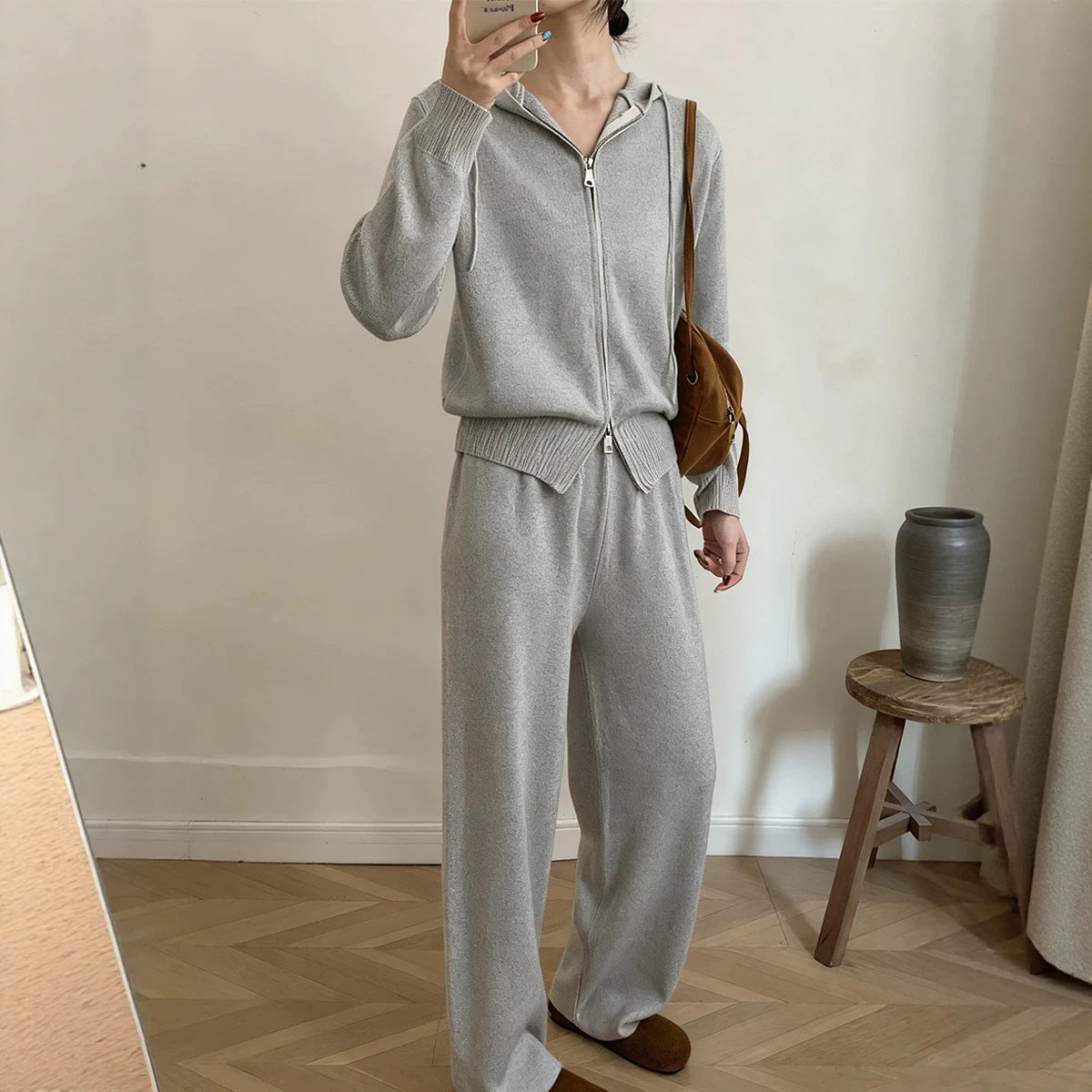 Lounge Set Damen mit Kapuze und weitem Schnitt - 2 - Jasminaboutique.com