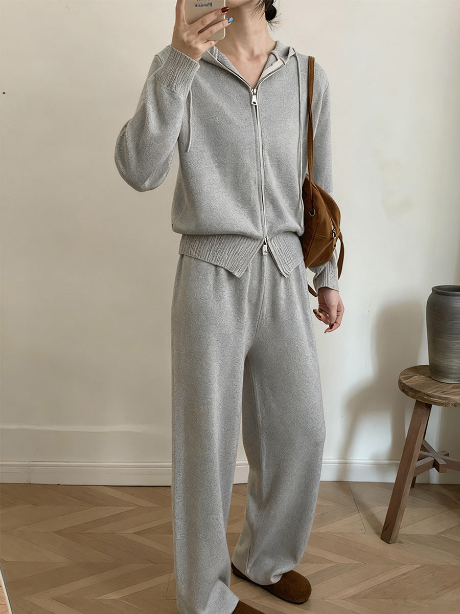 Lounge Set Damen mit Kapuze und weitem Schnitt - 4 - Jasminaboutique.com