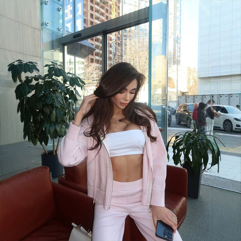 Lounge Set Damen mit Kapuze und weitem Schnitt - 11 - Jasminaboutique.com