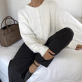 Cardigan Damen mit Knöpfen und lässigem Schnitt - 7 - Jasminaboutique.com