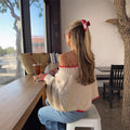 Pullover Damen mit weitem Schnitt und tierischem Motiv - 1 - Jasminaboutique.com