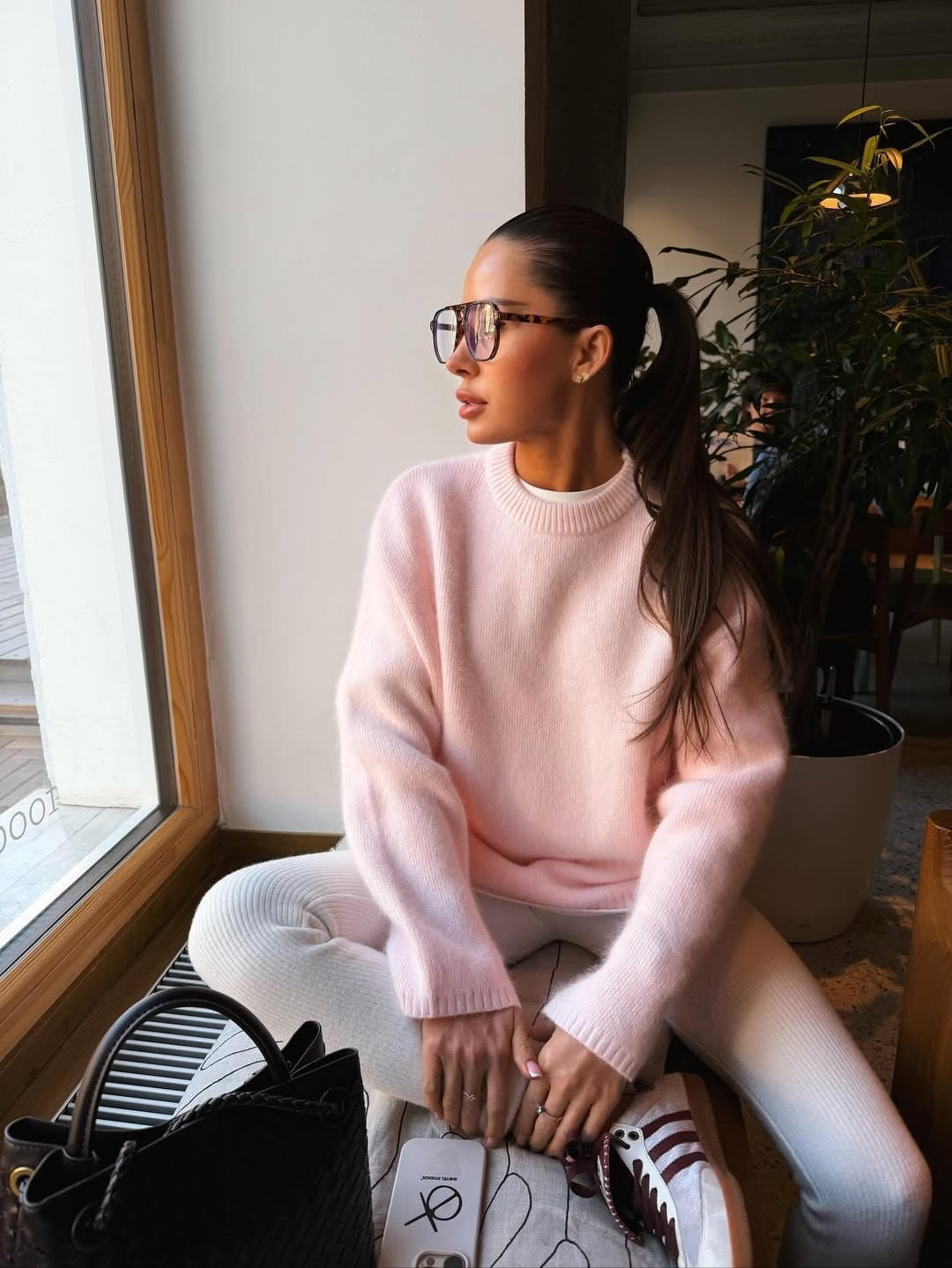 Pullover Damen mit Rundhalsausschnitt und lockerem Schnitt - 3 - Jasminaboutique.com