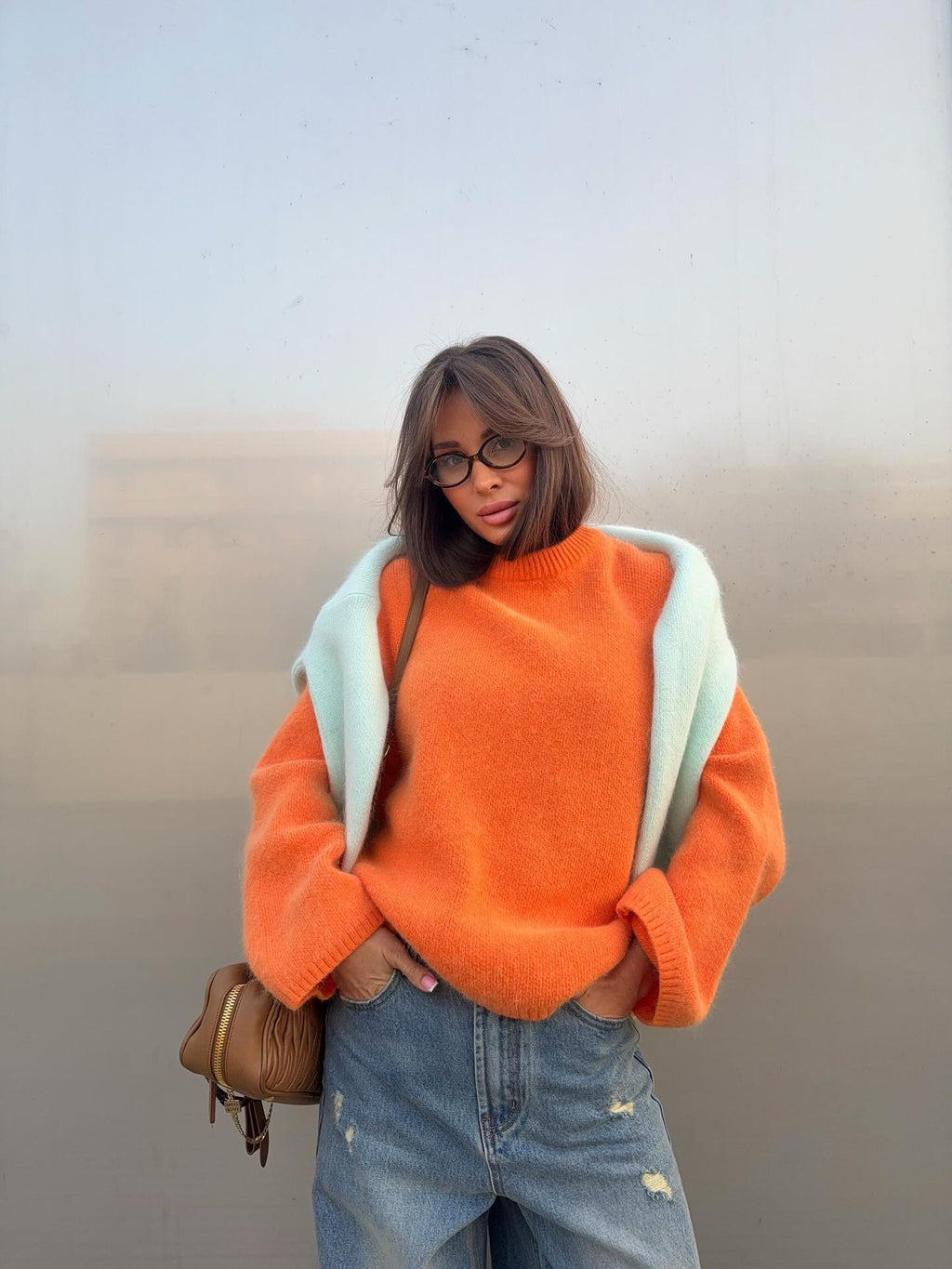 Pullover Damen mit Rundhalsausschnitt und lockerem Schnitt - 12 - Jasminaboutique.com