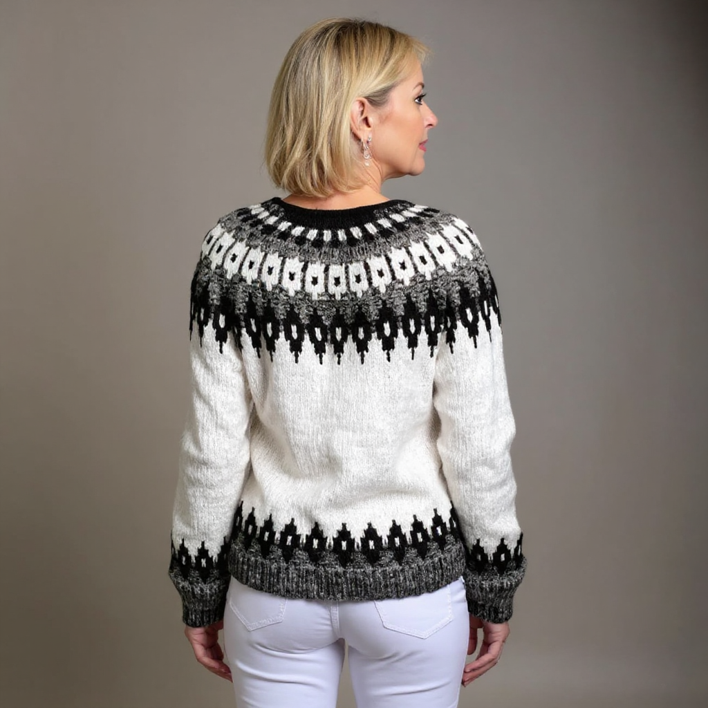 Cardigan Damen mit Muster - Zeitlos & Elegant - 3 - Jasminaboutique.com