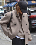 Oversized Mantel Damen - Doppelreihig & Elegant - 1 - Jasminaboutique.com