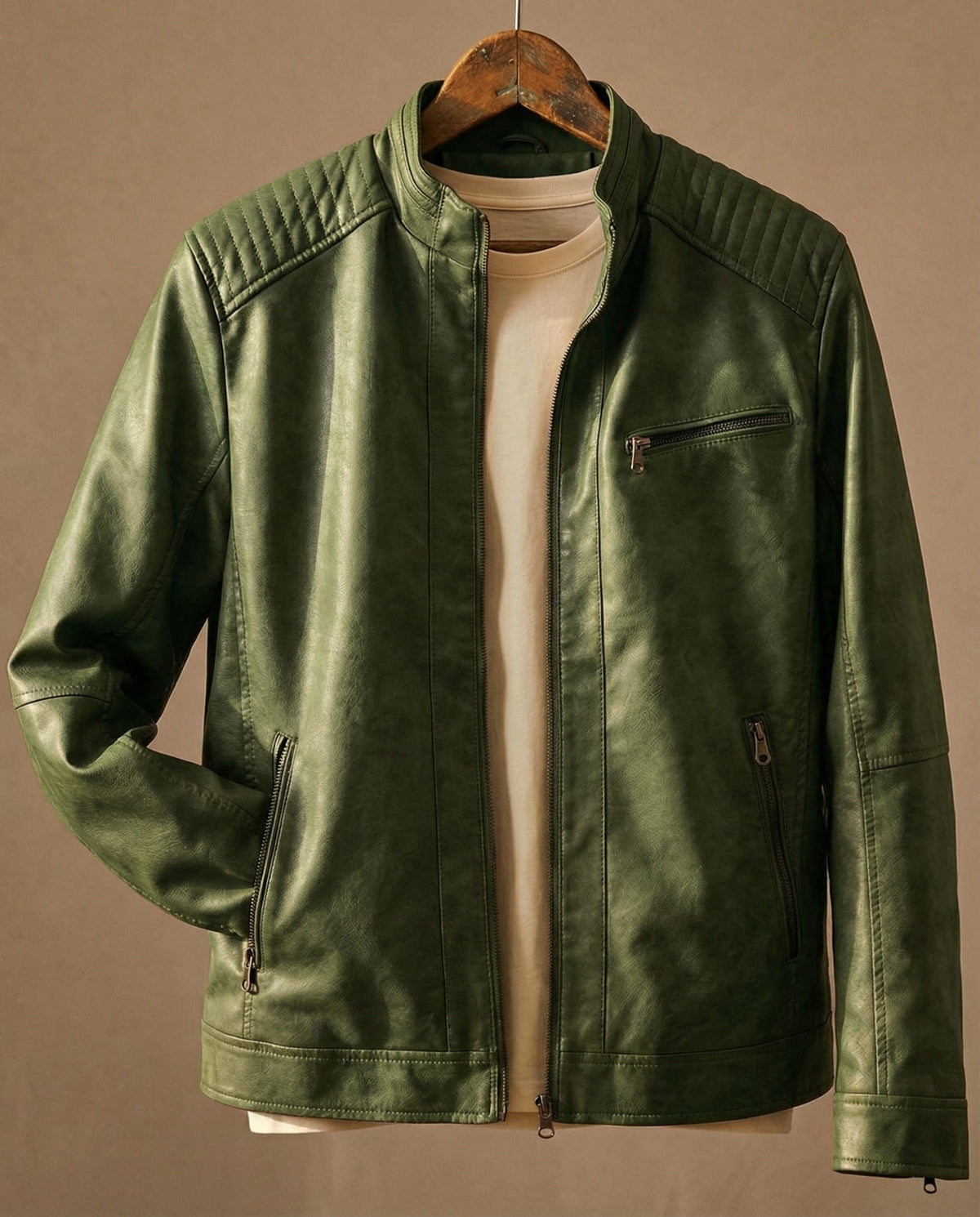 Herren Jacke Damen mit Steppdetails und Frontreißverschluss - 2 - Jasminaboutique.com