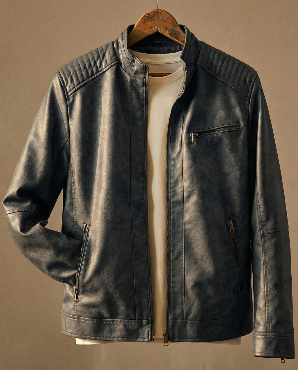 Herren Jacke Damen mit Steppdetails und Frontreißverschluss - 5 - Jasminaboutique.com