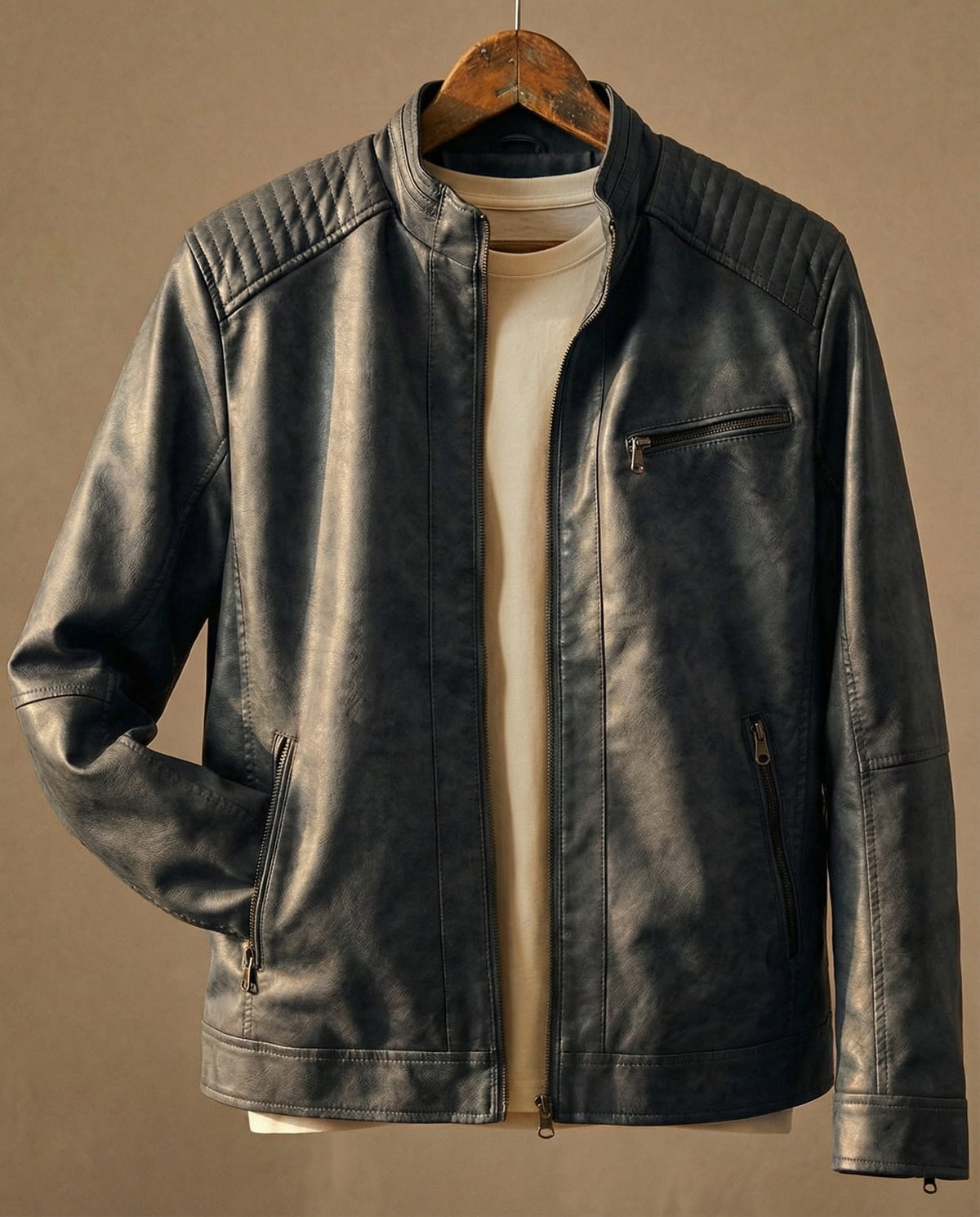 Herren Jacke Damen mit Steppdetails und Frontreißverschluss - 5 - Jasminaboutique.com