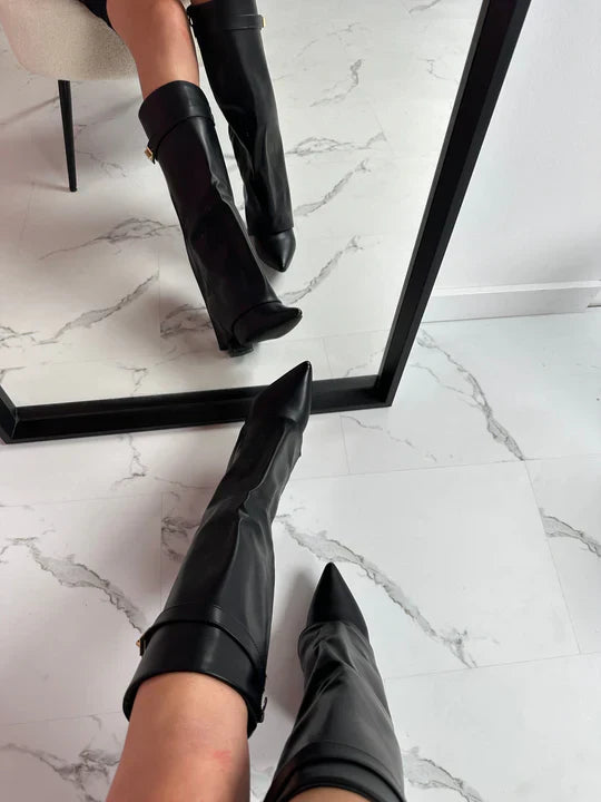 Stiefel Damen mit Absatz und elegantem Design - 4 - Jasminaboutique.com