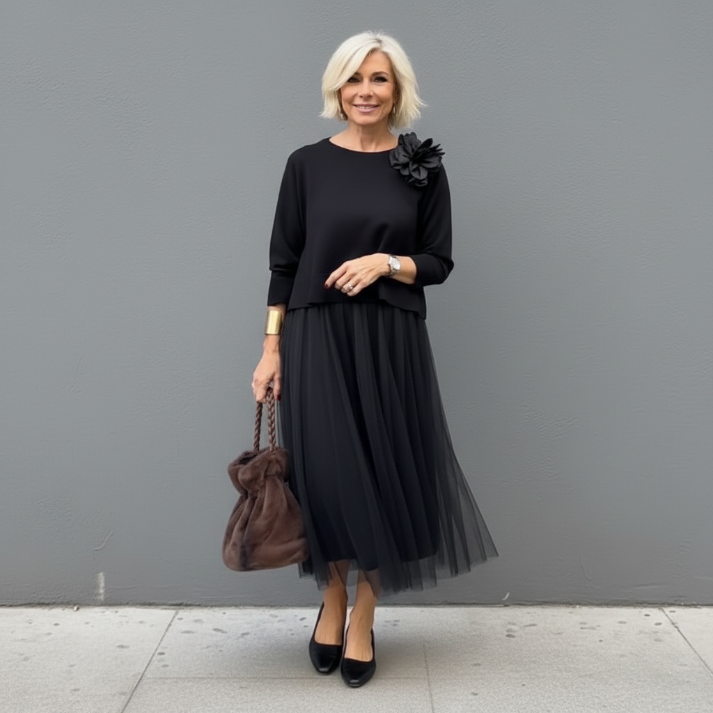 Maxikleid Damen mit Ärmellos und Plissierter Form - 6 - Jasminaboutique.com