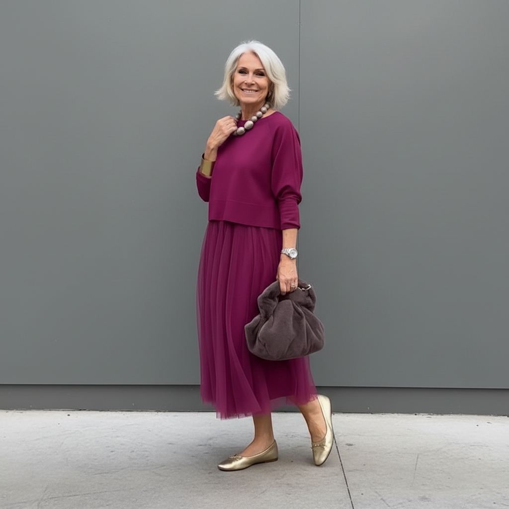 Maxikleid Damen mit Ärmellos und Plissierter Form - 10 - Jasminaboutique.com