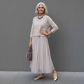 Maxikleid Damen mit Ärmellos und Plissierter Form - 13 - Jasminaboutique.com