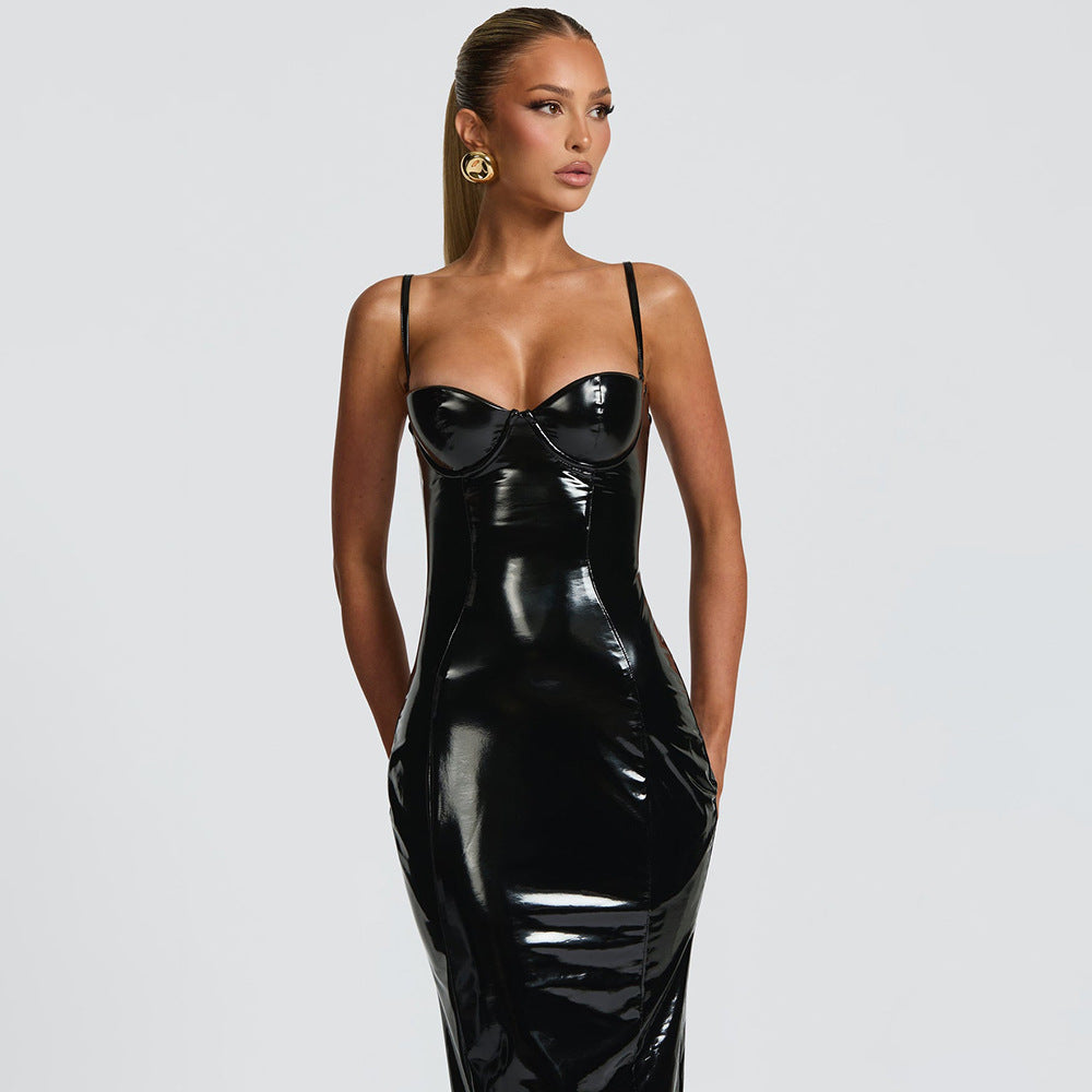 Midi Kleid Damen mit Herzausschnitt und taillierter Passform - 9 - Jasminaboutique.com